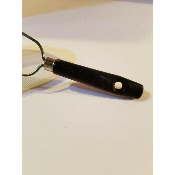 Vintage 12 3/4" Wood Handle Hand Held Sieve Strainer Screen Sifter 5" Basket - Picture 5 of 6